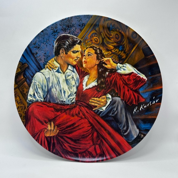 Scarlett and Rhett The Gone With The Wind Plate, Knowles Raymond Kursar 10” - Picture 2 of 6